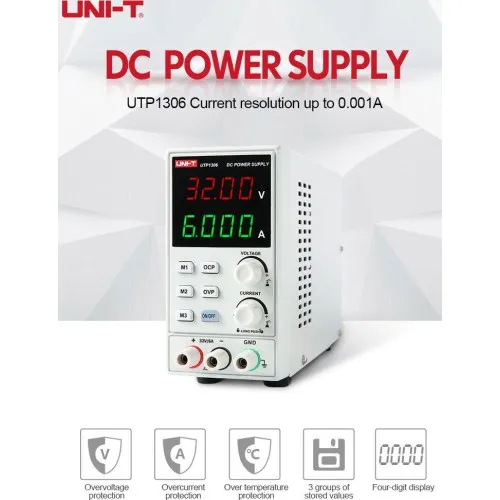 UTP1306 Uni-T Лабораторне лінійне джерело живлення / блок живлення 32V/6A , 1 канал