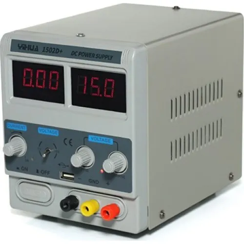 1502DD+ YiHua Лабораторний лінійний 1-канальний джерело живлення 15V/2A (удосконалена версія)