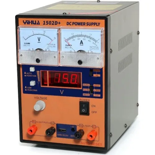 1502D+ YiHua Лабораторний лінійний 1-канальний блок живлення 15V/2A (базова версія)