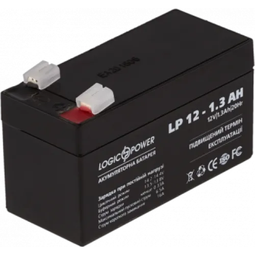 LP 12-1.3 AH LogicPower Акумуляторна батарея AGM, 12В/1.3Аг