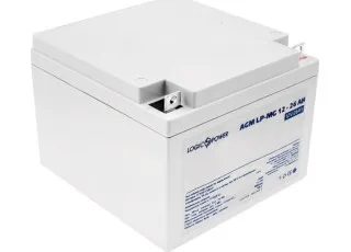 LP-MG 12-26 AH LogicPower Акумуляторна батарея AGM мультигель, 12В/26Аг