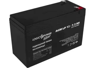 LP 12-7.2 AH LogicPower Акумуляторна батарея AGM, 12В/7.2Аг