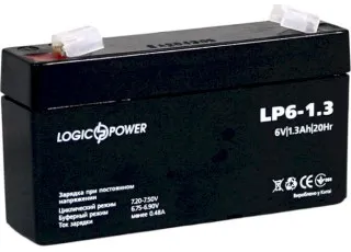LP 6-1.3 AH LogicPower Аккумуляторная батарея AGM, 6В/1.3Ач