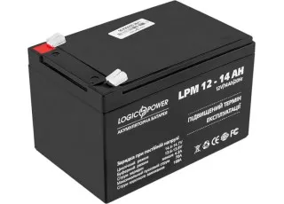 LPM 12-14 AH LogicPower Акумуляторна батарея свинцево-кислотна AGM, 12В/14Аг