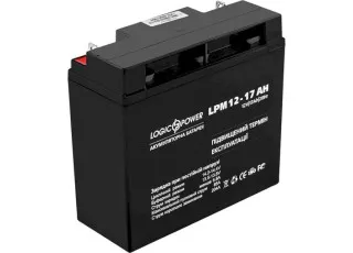 LPM 12-17 AH LogicPower Аккумуляторная батарея свинцово-кислотная AGM, 12В/17Ач