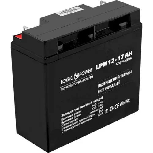 LPM 12-17 AH LogicPower Акумуляторна батарея свинцево-кислотна AGM, 12В/17Аг