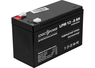 LPM 12-8.0 AH LogicPower Акумуляторна батарея свинцево-кислотна AGM, 12В/8Аг