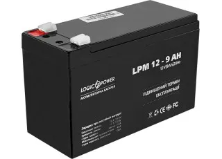 LPM 12-9.0 AH LogicPower Акумуляторна батарея свинцево-кислотна AGM, 12В/9Аг