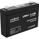 LPM 6-7.2 AH LogicPower Аккумуляторная батарея свинцово-кислотная AGM, 6В/7.2Ач