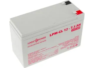 LPM-GL 12-7.5 AH LogicPower Акумуляторна батарея AGM гелева, 12В/7.5Аг