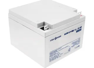 LP-MG 12-26 AH SILVER LogicPowerАккумуляторная батарея AGM мультигель, 12В/26Ач