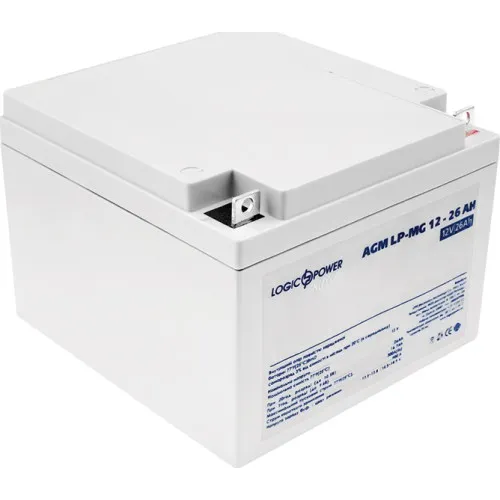 LP-MG 12-26 AH SILVER LogicPowerАккумуляторная батарея AGM мультигель, 12В/26Ач