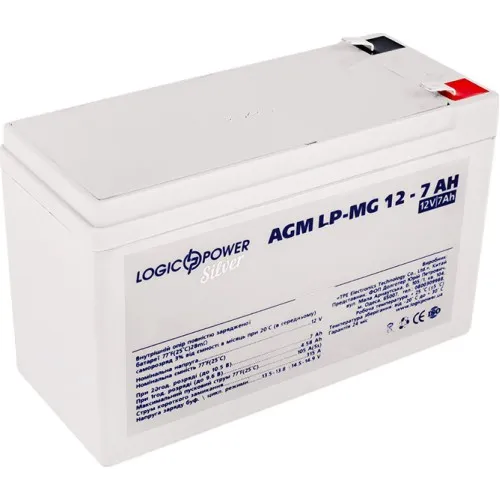 LP-MG 12-7 AH SILVER LogicPower Акумуляторна батарея AGM мультигель, 12В/7Агод