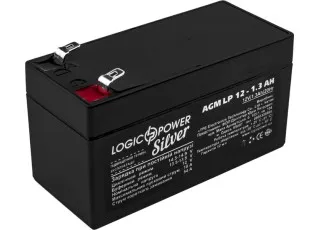 LP 12-1.3 AH SILVER LogicPower Акумуляторна батарея AGM, 12В/1.3Аг