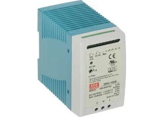 DRC-100A Mean Well AC-DC преобразователь с функцией UPS, на DIN рейку