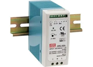 DRC-60A Mean Well AC/DC преобразователь с функцией UPS, на DIN рейку