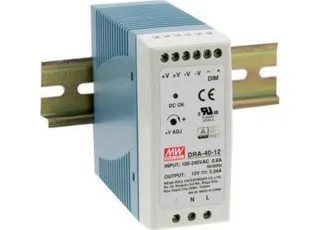 DRA-40-12 Mean Well AC/DC перетворювач з димінням, на DIN рейку