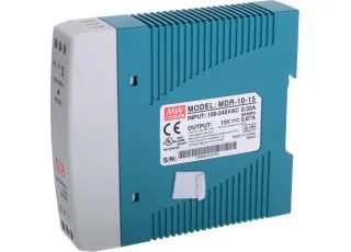 MDR-10-15 Mean Well AC-DC преобразователь на DIN рейку: 10Вт, 15В, 0.67А