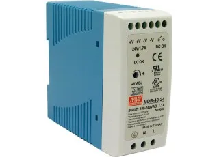 MDR-40-24 Mean Well AC-DC преобразователь на DIN рейку; 40Вт, 24В, 1.7А