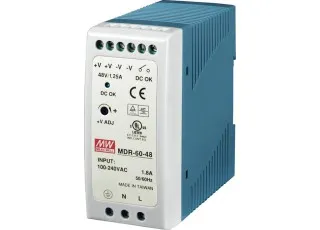 MDR-60-48 Mean Well AC-DC преобразователь на DIN рейку; 60Вт, 48В, 1.25А