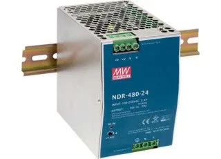 NDR-480-24 Mean Well AC/DC перетворювач на DIN-рейку; 480Вт, 24В, 20А