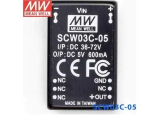 SCW03C-05 Mean Well DC-DC перетворювач ізольований, на плату