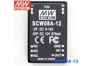 SCW08A-12 Mean Well DC-DC перетворювач ізольований, на плату