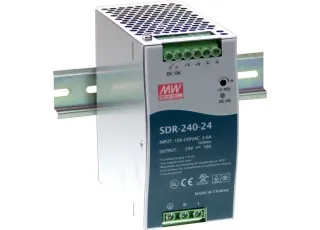 SDR-240-24 Mean Well AC/DC перетворювач на DIN рейку; 240Вт, 24В, 10А