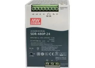 SDR-480P-24 Mean Well AC/DC перетворювач на DIN рейку, з функцією паралельного підключення