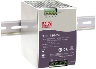 TDR-480-48 Mean Well AC-DC перетворювач на DIN-рейку 3-фазний