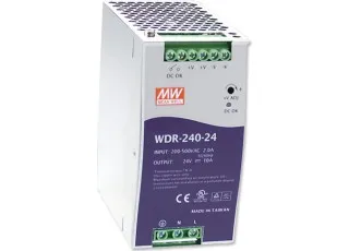 WDR-240-24 Mean Well AC/DC перетворювач на DIN-рейку; 240Вт, 24В, 10А