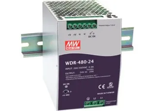 WDR-480-48  Mean Well AC/DC преобразователь на DIN-рейку; 480Вт, 48В, 10А