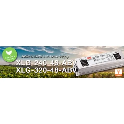 Новая разработка Mean Well: XLG-240/320-48-ABV драйверы светодиодов для сельскохозяйственного освещения на 240 Вт и 320 Вт