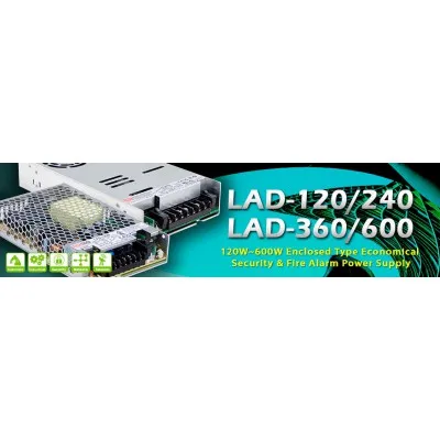 Долгожданная новинка от Mean Well скоро ожидается в Украине: LAD-120/240/360/600: AC/DC преобразователи с функцией UPS.