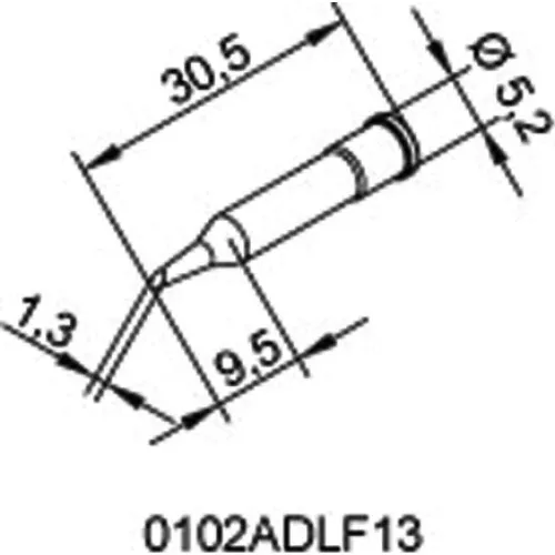 Ersa 102ADLF13 Жало для паяльника, "скіс" 1.3 мм