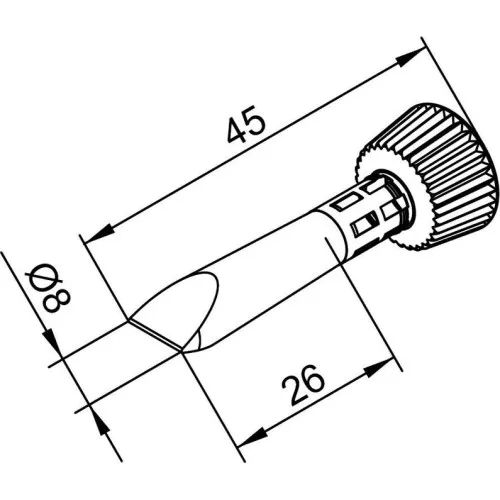 Ersa 102CDLF080C Жало для паяльника, "клин" 8 мм