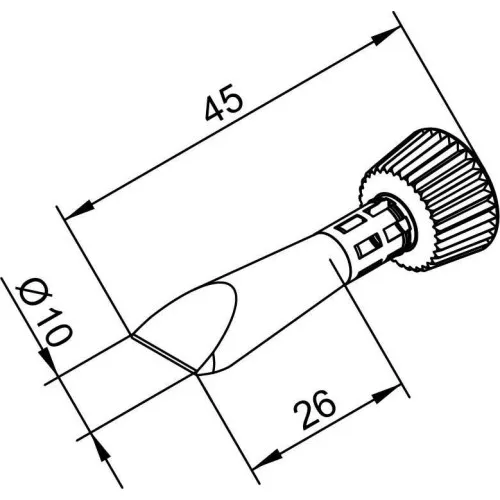 Ersa 102CDLF100C Жало для паяльника, "клин" 10 мм