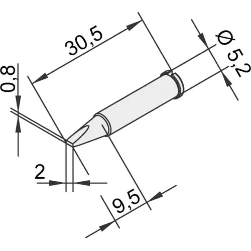Ersa 102CDLF20 Жало для паяльника, "клин" 2 мм