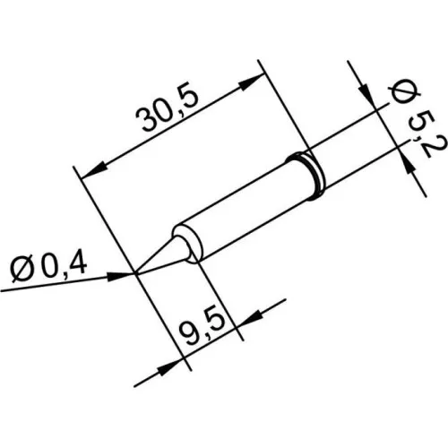 Ersa 102PDLF04 Жало для паяльника, "конус" 0.4 мм