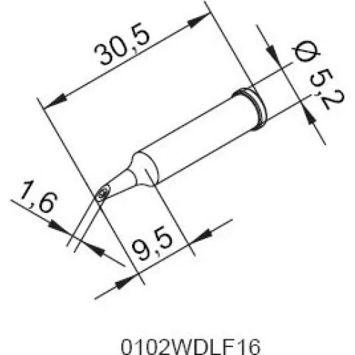 Ersa 102WDLF16 Жало для паяльника, "микроволна" 1.6 мм