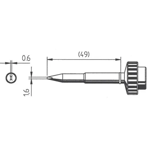 Ersa 612AD(LF) Жало для паяльника, "клинок" 1.6x0.6мм