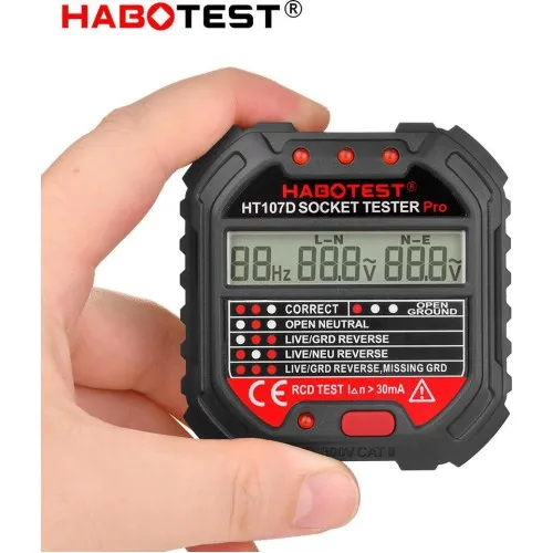 HT107D Habotest Измеритель мощности розеток 