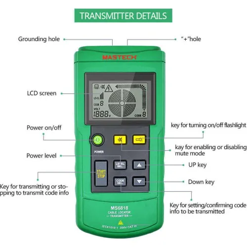 MS6818 Mastech Кабельний локатор для пошуку прихованої проводки